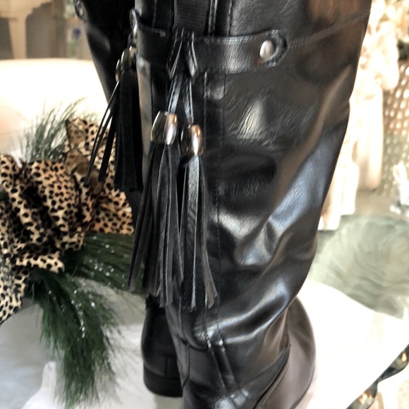 SZ 8.5 BLACK TO KNEE BOOTS EXCELLENT CONDITION - Picture 2 of 6